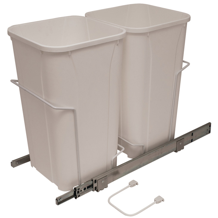 Double White 40 Quart Pull-Out